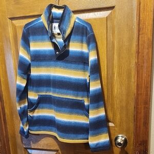 Striped Blue and Yellow Women's Sweater